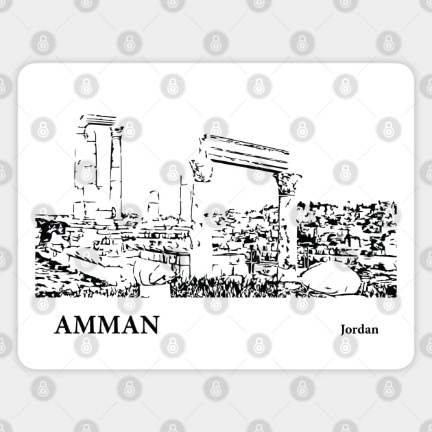 Amman Jordan Magnet by Lakeric